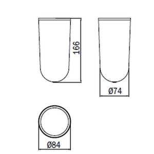 Inda Colorella - Hotellerie R31140004 bakje van Polypropyleen voor toiletborstelgarnituur