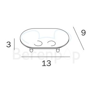 Inda Hotellerie A04090CR zeephouder chroom (OUTLET)