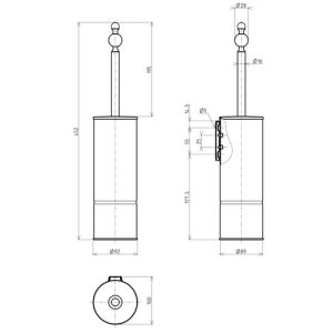 Inda Raffaella - Tosca A37140CR Toilettenbürstenhalter Chrom