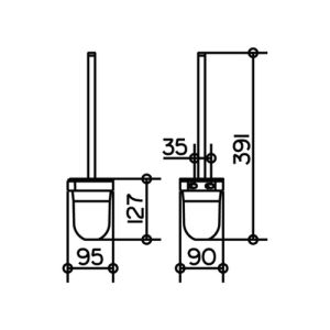 Keuco City 2 02764010100 toilettenbürstenhalter chrom (Outlet)