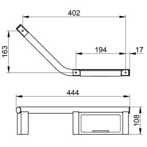 Keuco Collection Plan 14909071037 handle 135° stainless steel