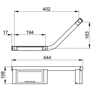 Keuco Collection Plan 14909072037 handle 135° stainless steel