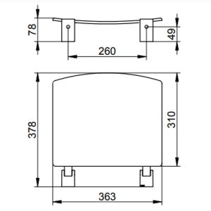 Keuco Collection Plan 14980010037 Klappsitz chrom/ schwarzgrau (RAL 7021)