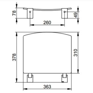 Keuco Collection Plan 14980070038 Klappsitz Edelstahl/Lichtgrau (RAL 7035)