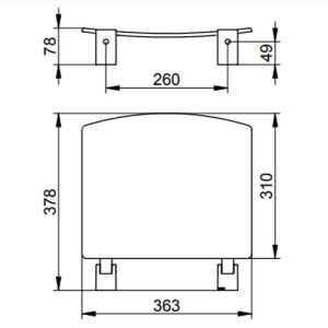 Keuco Collection Plan 14980170038 Klappsitz Aluminium silber eloxiert/ lichtgrau (RAL 7035)