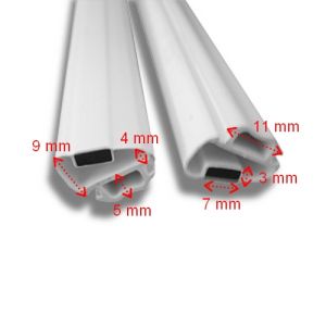 Novellini P50GIR-26 set of slide-in magnetic strips white Ral 9010