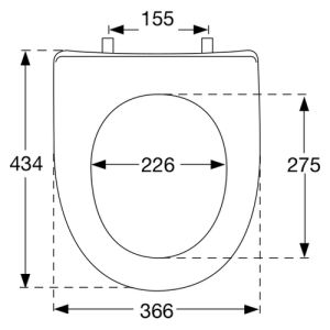 Pressalit Objecta D Pro 998011-DF7999 WC-Sitze mit Deckel weiß polygiene