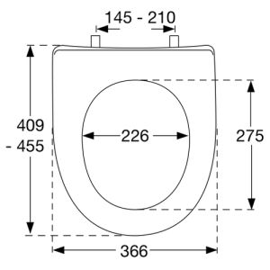 Pressalit Projecta D Solid Pro 1008011-DG4925 WC-Sitze mit Deckel weiß polygiene