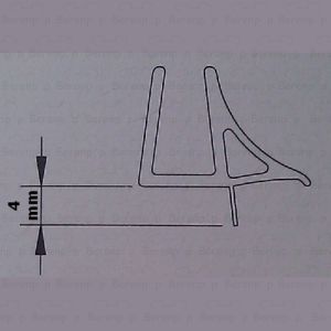 Provex 1203SA00F drainage strip 90cm, 4mm high, transparent, for glass thickness 6mm
