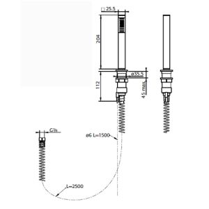 Pure 7520 handdouche inbouwsysteem chroom