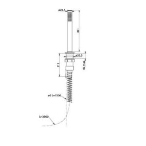 Pure 7521 handdouche inbouwsysteem chroom