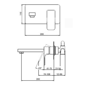 Pure Aragon AR5106 Waschbeckenarmatur komplett mit Einbauteile chrom