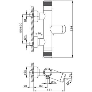 Pure Chronos CH5752 bad thermostaatkraan chroom