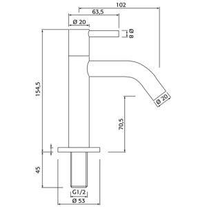Pure Duero DU2000 fonteinkraan chroom
