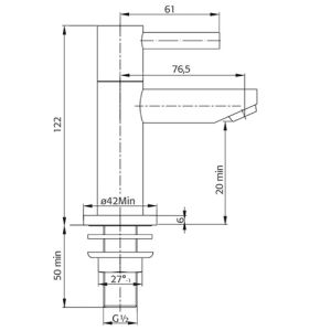 Pure Duero DU3037-CH fonteinkraan chroom
