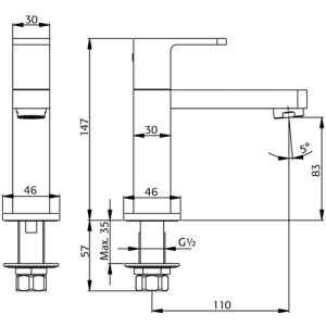 Pure Ebro EB5203 fonteinkraan chroom