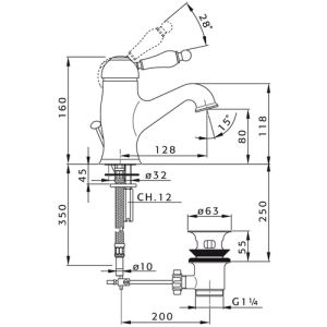 Pure Melrose ME5824 Waschbeckenarmatur chrom