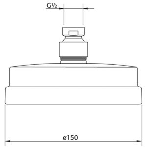 Pure PU5924 hoofddouche ø15cm chroom