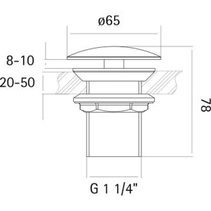 Pure RVS 316 Serie RV1612 altijd-open plug RVS