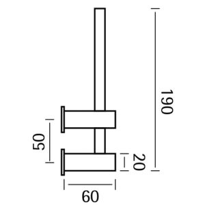 Pure RVS 316 Serie RV4101 reserverolhouder RVS geborsteld