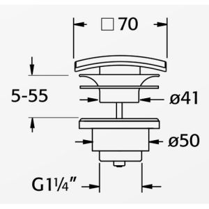 Pure UD435 klikwaste chroom