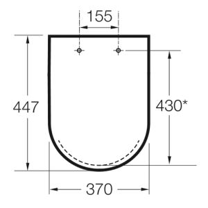 Roca Access A80123D004 toiletzitting zonder deksel wit