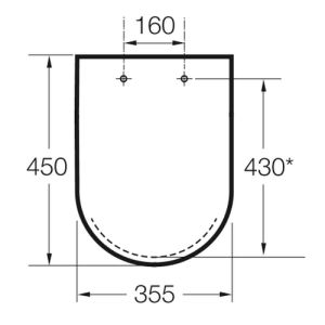 Roca Dama A801782004 toiletzitting met deksel wit