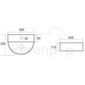 San4U 2500710 Moon fontein 30x25x11,5cm keramiek wit (OUTLET)