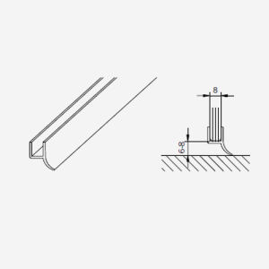 San4U Sealday SD20 sealing profile with soft lip, 200cm, 8mm