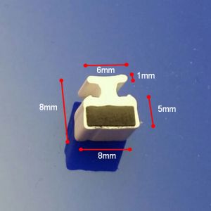 Sealskin Duka 3000 GUMH040 magneet inschuifprofiel verticaal voor plaatsing in metalen profiel *niet meer leverbaar*