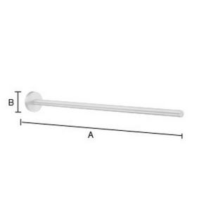 Smedbo Home HS328 fest Handtuchhalter 43cm chrom-matt