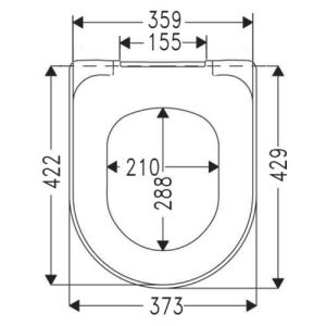 Villeroy en Boch Avento 9M77C101 toiletzitting met deksel wit