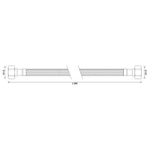 Brauer 5-S-319 flexibler Verbindungsschlauch geflochten 300 mm mattschwarz