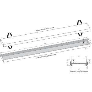 Brauer DR-LOSMR80NG loose multifunctional grille 7 x 80cm stainless steel brushed