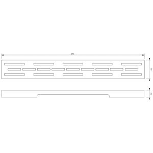 Brauer DR-LOSSR70NG los standaard rooster 7 x 70cm RVS geborsteld