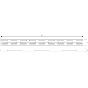 Brauer DR-LOSSR80NG los standaard rooster 7 x 80cm RVS geborsteld