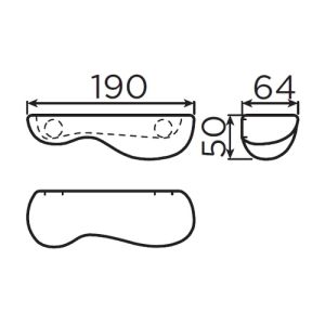 Clou Cliff CL0900001 shelf 190mm ceramic white (OUTLET)