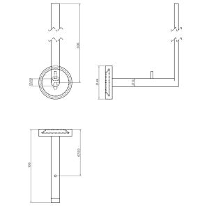 Clou Flat CL090203583 reserverolhouder brons geborsteld PVD