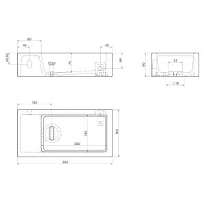 Clou Flush 3 CL0302033 ceramic fountain 36cm matte white