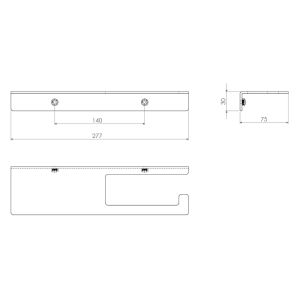 Clou Falten CL090402820 Toilettenpapierhalter mit Ablag mattweiß