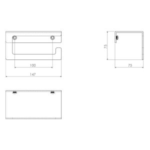Clou Falten CL090402921 Toilettenpapierhalter mit Abdeckung mattschwarz