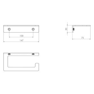 Clou Falten CL090403041 Toilettenpapierhalter Edelstahl gebürstet