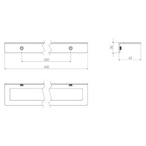 Clou Fold CL090405129 handdoekrek 45cm chroom