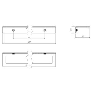 Clou Fold CL/09.04051.83 towel rail 45cm bronze brushed PVD