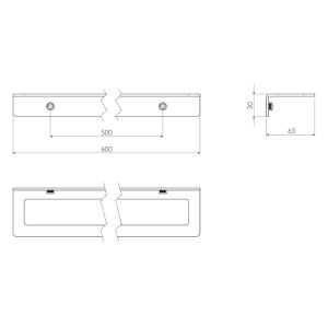 Clou Fold CL/09.04057.84 towel rail 60cm gunmetal brushed PVD
