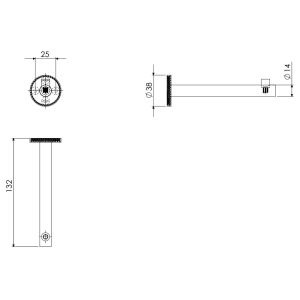 Clou Kaldur CL/09.05031.84 Toilettenpapierhalter ohne Klappe gunmetal gebürstet PVD