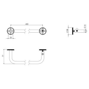 Clou Kaldur CL/09.05051.29 Handtuchhalter 45cm chrom