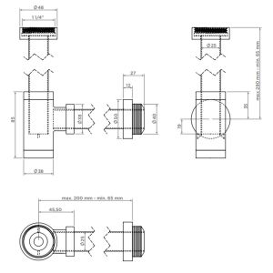 Clou MiniSuk CL065301183 designsifon voor fonteinen brons geborsteld PVD