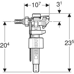 Geberit 240.714.00.5 Type 383 vlotterkraan 3/8