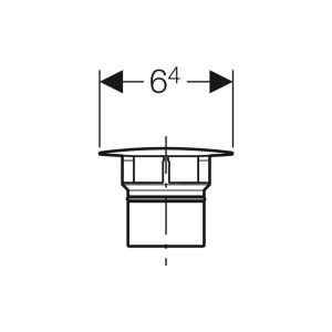 Geberit 241.993.21.1 ventielafdekking Clou chroom